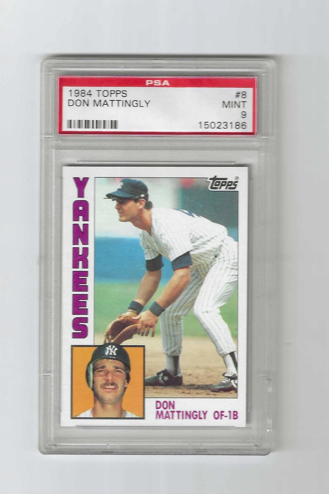 1984 TOPPS PSA MINT 9 DON MATTINGLY ROOKIE CARD (186) - Image 1 of 1