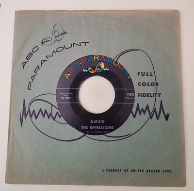 Impressions AMEN /  LONG LONG WINTER (GREAT GOSPEL 45) #10602 PLAYS VG++ - Image 1 of 4