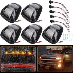 5x LED Smoke Cab Roof Light Len Marker Amber For Ford F250 F350 F450 Super Duty - Picture 1 of 18