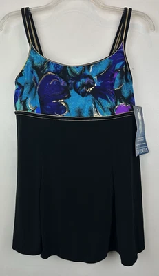 Traje de baño de gran longitud para mujer 14 negro falda de una pieza nuevo crucero de vacaciones Foto 1 de 4