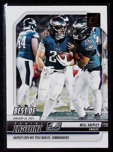 Donruss Will Shipley 2025 Best of Instant #INS-WSY Philadelphia Eagles - Imagen 1 de 2