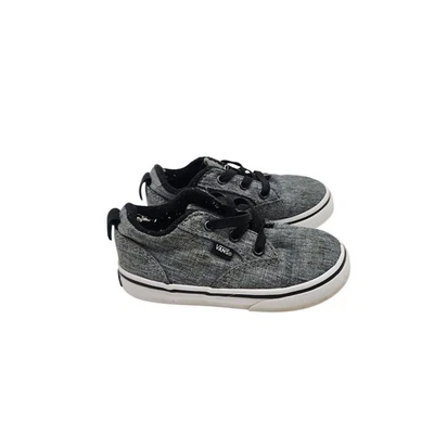 Zapatillas sin cordones Vans para niños pequeños Atwood grises y negras talla 7 Foto 1 de 4