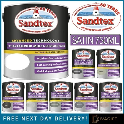 SANDTEX 10 ANNI VERNICE SATINATA MULTISUPERFICIE ESTERNA 750ML PER METALLO LEGNO PLASTICA - Immagine 1 di 4