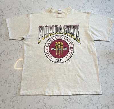 Vintage 90s Florida State Seminoles Nutmeg T-Shirt XL Made in USA FSU - Image 1 of 4