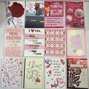 Valentine's Day Cards Lot With envelopes - 12 Unique Varieties Unused - Picture 1 of 15