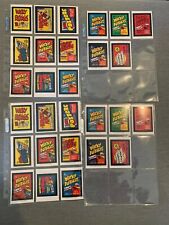 WACKY PACKAGES OLD SCHOOL 4 COMPLETE PROMO LOGO SET TAN WHITE LUDLOW BACKS
