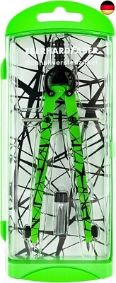 BESUCHE DEN EBERHARD FABER- Eberhard Faber 571703 - Schnellverstellzirkel neon grün, Zirkel Set mit