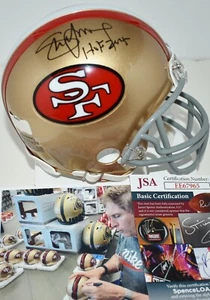 STEVE YOUNG AUTOGRAPHEDTHROWBACK MINI HELMET SAN FRANCISCO 49ERS HOF 2005 JSA - Picture 1 of 8