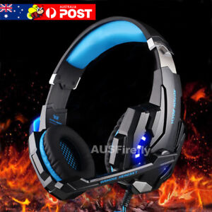 3.5mm Gaming Headset MIC LED Headphones Surround for PC Mac Laptop PS4 Xbox One