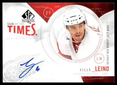 2009-10 SP Authentic #ST-VL Ville Leino Sign of the Times Detroit Red Wings - Image 1 of 2