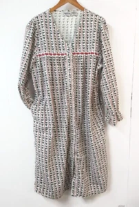 Fashion Bug WM 18/20 Cottagecore Kleid weiß Vintage Langarm V-Ausschnitt Stechpalmenmuster - Bild 1 von 6