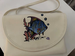Vintage - Borsa a mano originale Florida Keys dipinta pesce - Foto 1 di 3