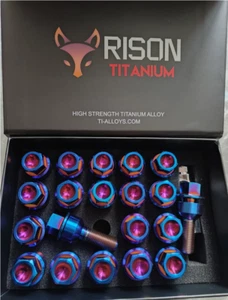 Rison Titanium Lug Bolts M14x1.5 For Porsche Lug Bolt Boxster Macan Cayman 20PCS - Picture 1 of 62