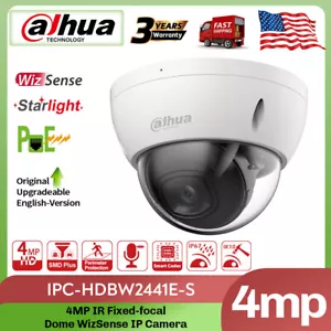 Dahua 4 MP fotocamera IP POE SD Starlight microfono audio IR IP67 IPC-HDBW2441E-S CCTV SMD+ - Foto 1 di 24