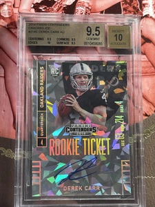 2014 Panini Contenders Derek Carr Cracked Ice /22 RC Auto BGS 9.5/10 C Variation
