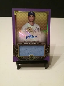 2022 TOPPS TRIPLE HILOS ANDREW BENINTENDI RELIQUIA DE AMATISTA AUTOMÁTICO 37/75 - Imagen 1 de 4