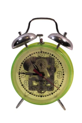 Reloj despertador de viento Westclox Lucite verde lima Foto 1 de 4