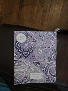 VERA BRADELY Daily PLANNER UNDATED Deep Night PAISLEY NEW - Picture 1 of 2