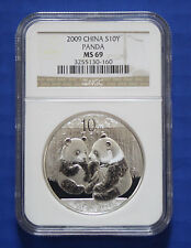China - 2009 10 Yuan Silver Panda Coin (NGC MS69)