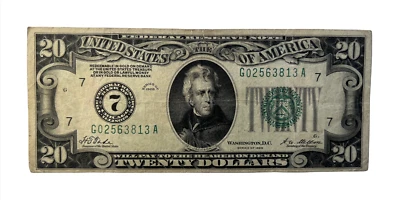 1928  20$ Redeemable Gold on Demand Chicago Illinois - Image 1 of 2