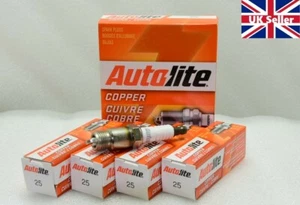 Autolite 25 Copper Spark Plugs X4 For Vauxhall Chevette Monza - Picture 1 of 5