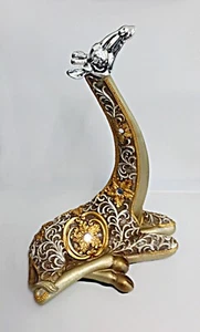 Vintage Shudehill Giftware Filigree Gold Giraffe Sitting ornament Home Decor - Picture 1 of 8