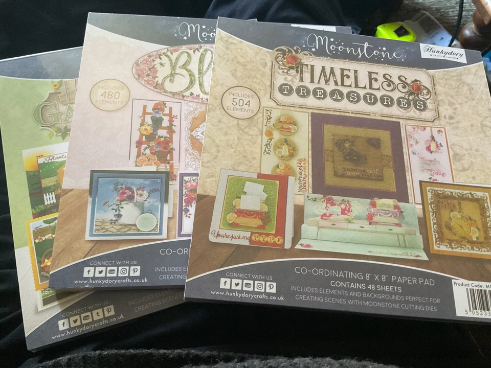 Hunkydory : Moonstone 8x8" Co-ordintaing Paper Pad 48 sheets - Various - Image 1 of 1