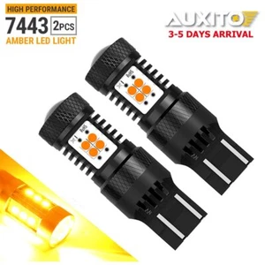 AUXITO 7443 7440 7444 Anti Hyper Flash Amber LED Turn Signal Light Error Free - Picture 1 of 10