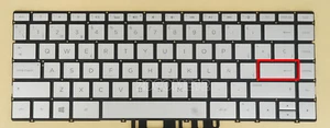 For HP Spectre 13-ac000ns 13-ac001ns Keyboard Backlit SP Spanish Teclado Silver - Picture 1 of 2