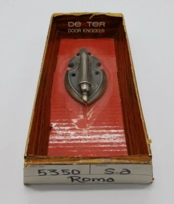 Llamador de puerta Dexter "Roma" #5350 acabado hierro aceitado vintage nuevo stock antiguo gris Foto 1 de 4