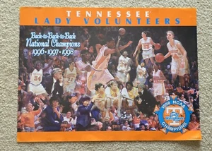 Póster de baloncesto de los campeones nacionales de Tennessee Lady Vols 1998 espalda con espalda - Imagen 1 de 3