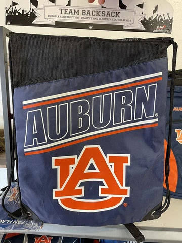 Auburn Tigers Cinch Sack Backpack  Drawstring Tote Bag New NCAA Cover