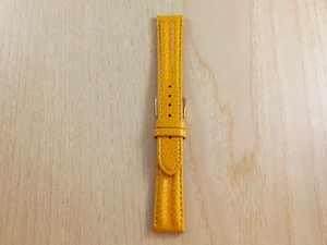 cinturino vera pelle giallo stile vintage larghezza 18mm - Imagen 1 de 3