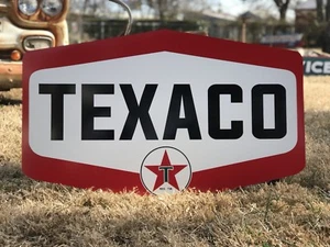 Antique Vintage Old Style Texaco Motor Oil Sign - Picture 1 of 5