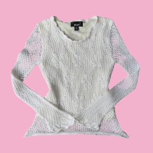 Y2K/2000s BCX girls white knit glitter fairy top - Picture 1 of 5