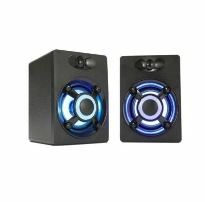 Casse audio 2.0 aux USB altoparlanti luce RGB per PC notebook 3W x 2 AB-Q337 - Immagine 1 di 4