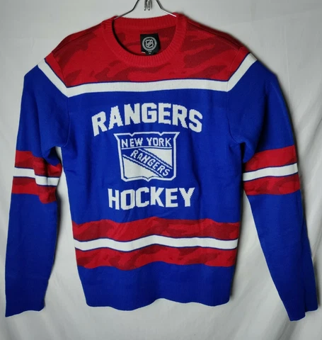 NHL New York Ranger M Hocky Red White Blue Sweater Cover