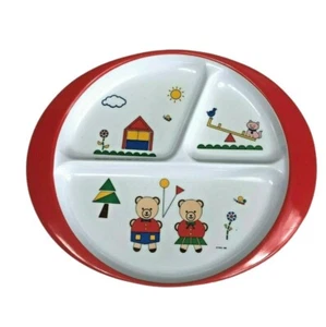 Peco Pecoware Sheng Jiumn Melamine Child's Plate Bears Cat Bird Made Taiwan 1986 - Picture 1 of 11