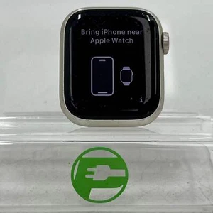 Złamany odblokowany Apple Watch Series 8 41MM Starlight Face Tylko pęknięty - Zdjęcie 1 z 8