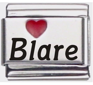Blare Laser Name Italian Charm Link - Picture 1 of 7