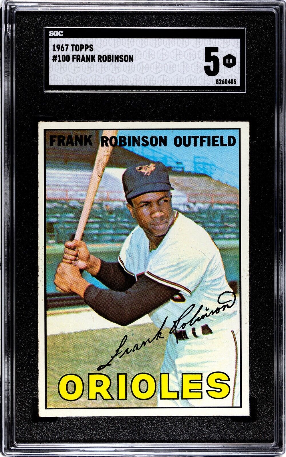 1967 Topps FRANK ROBINSON Orioles #100 SGC 5 EX Condition