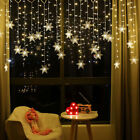 Christmas Light LED Snowflake Curtain Icicle Fairy String Lights Garland Party