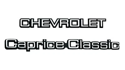 Set of 2 For 1980-1990 Caprice Classic Brougham Rear Trunk Emblem（Sliver Black) - Image 1 of 4