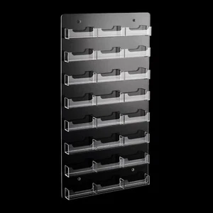 24 Pockets Business Vertical Acrylic Card Holder Wall Mount Rack Card Display - Picture 1 of 11
