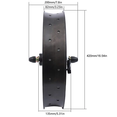 48V 1000W 20" Electric E-Bike Front Wheel Bicycle Motor Conversion Kit Fat Tire! - Image 1 of 4