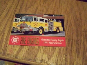 FIRE ENGINES CHESTERFIELD COUNTY, VIRGINIA SERIES TWO TRADING CARD #197 - Picture 1 of 1