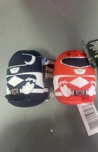 Power Rangers Pod Pals Mini Plüschfiguren 3" schwarz Ranger & rot Ranger 2er Set - Bild 1 von 4