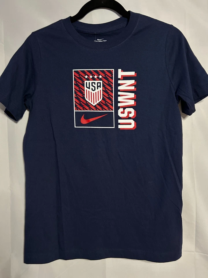 Nike Core Short Sleeve T-Shirt TEAM USA Navy USWNT Soccer Youth Girls XL