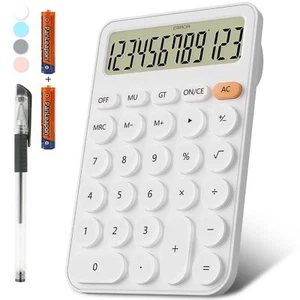 Cute Calculators Desktop Size 6.3 * 4.3in/16 * 11cm Battery 12 Digit Desk Cal... - Picture 1 of 7