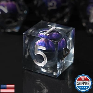 Beholder's Dragon Eye DND Würfel Set, Resin Float Liquid Core Sharp Edge DandD - Bild 1 von 5